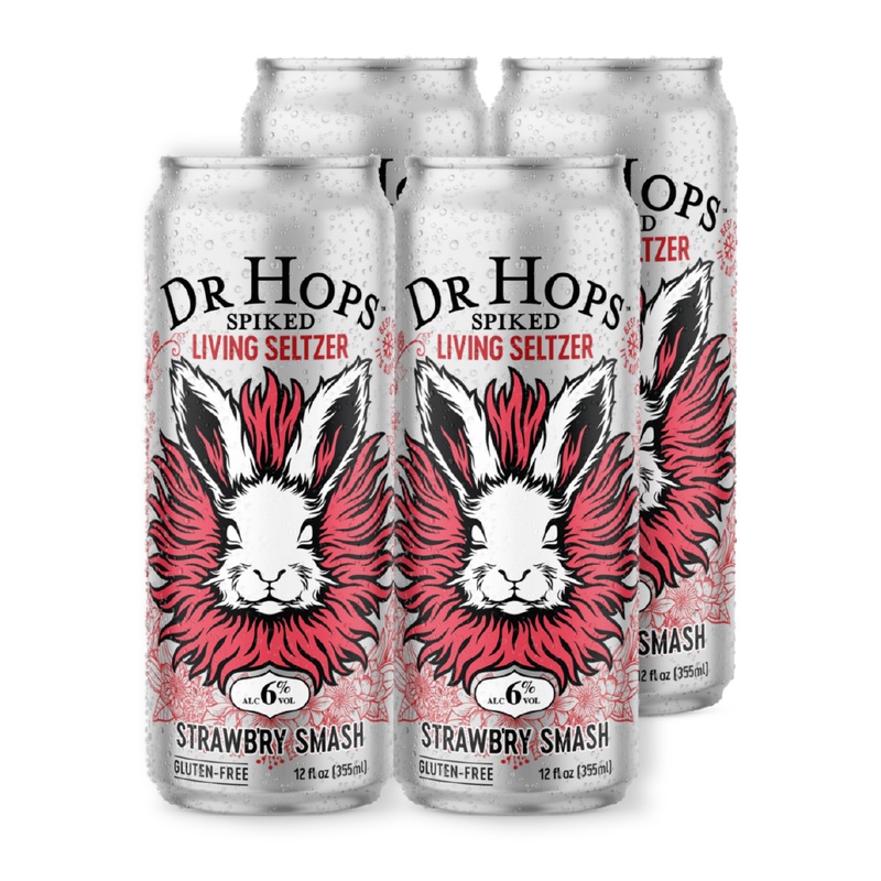 DR. HOPS Spiked Living Seltzer Strawberry Smash 4 Pack