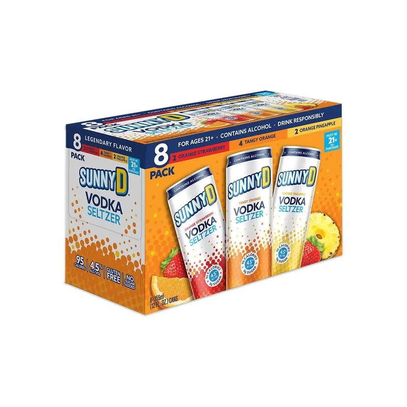 SUNNY D Vodka Seltzer Variety 8 Pack