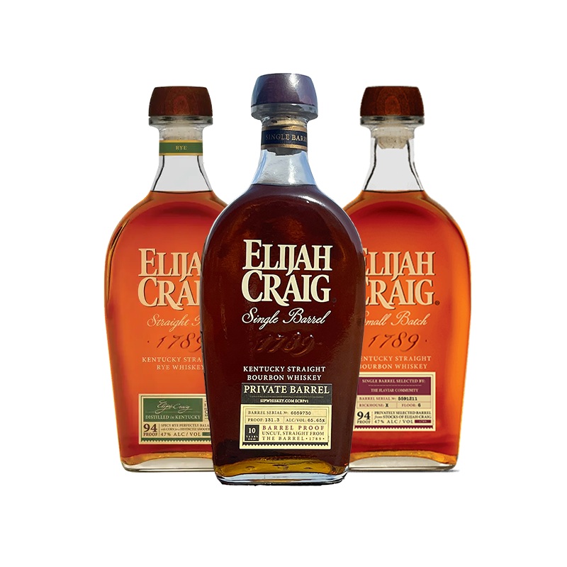 Elijah Craig Barrel Proof Sip Whiskey Private Select Bundle