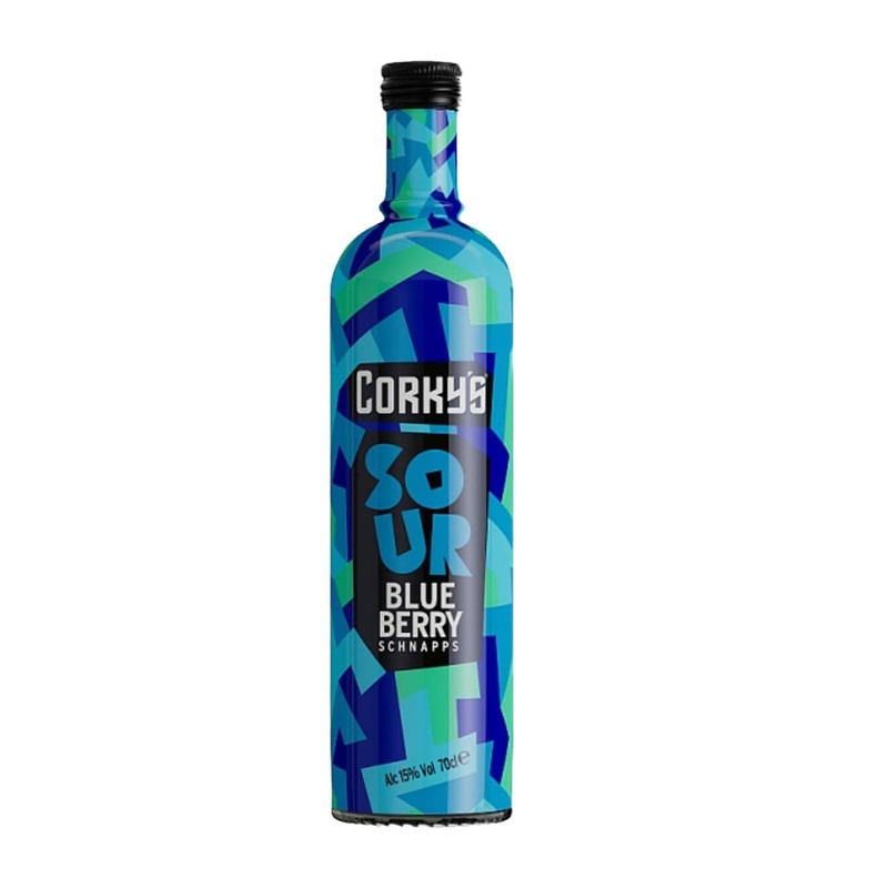 Corky's Sour Blueberry Schnapps, 70 cl