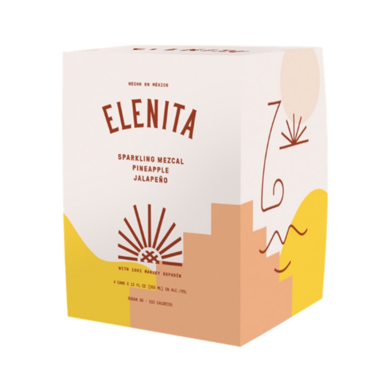 Elenita Pineapple Jalapeno Mezcal 12oz 4-Pack Can