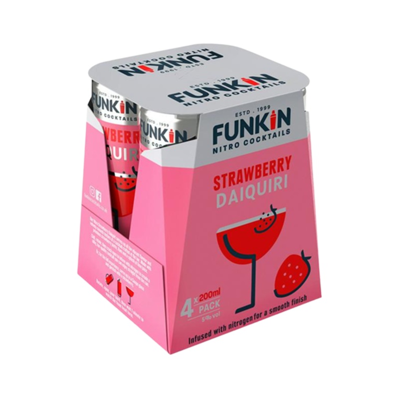 Funkin Cocktails Nitro Strawberry Daiquiri 4x200ml Can