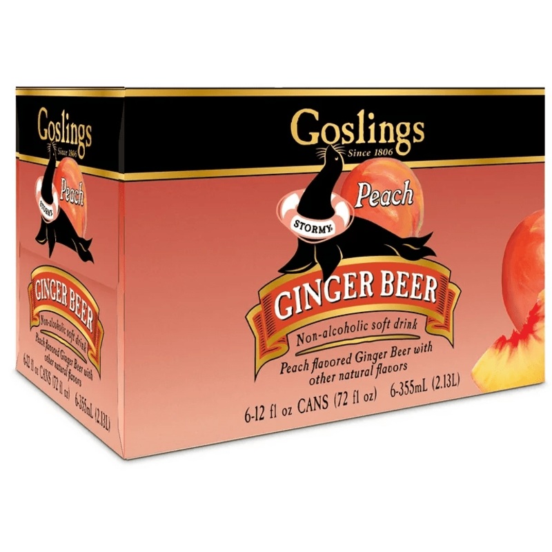 GOSLINGS GINGER BEER PEACH 6PK