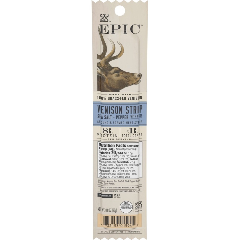 EPIC Venison Steak Snack Strip