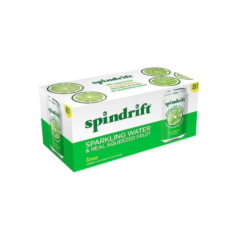 SPINDRIFT Lime Sparkling Water 8pk