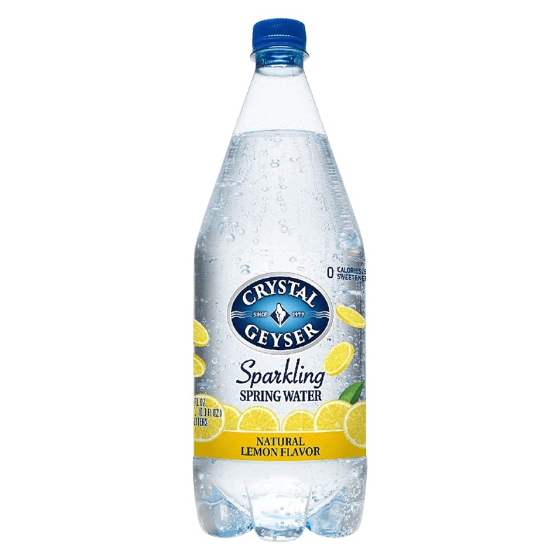 CRYSTAL GEYSER Sparkling Mineral Lemon Water 1.25L
