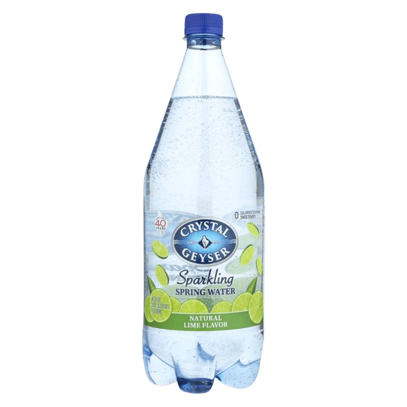 CRYSTAL GEYSER Sparkling Mineral Lime Water 1.25L