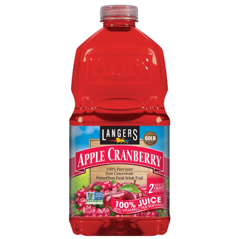 LANGERS 100% Apple Cranberry Juice 64oz