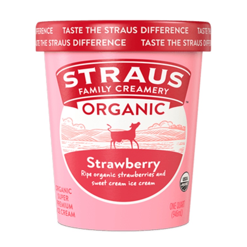 STRAUS Strawberry Ice Cream