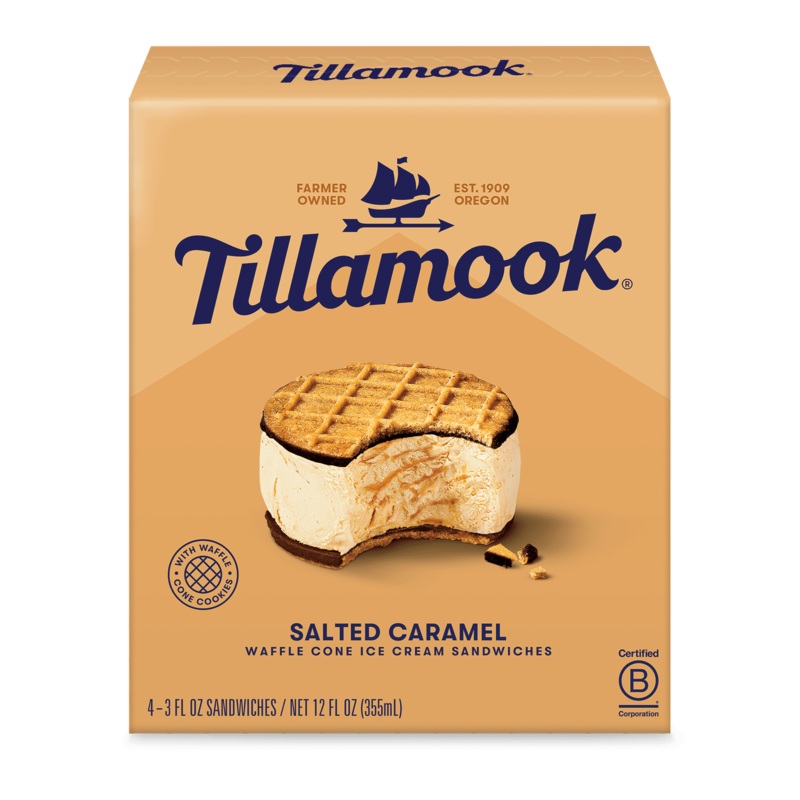 TILLAMOOK Salted Caramel Ice Cream Sandwich