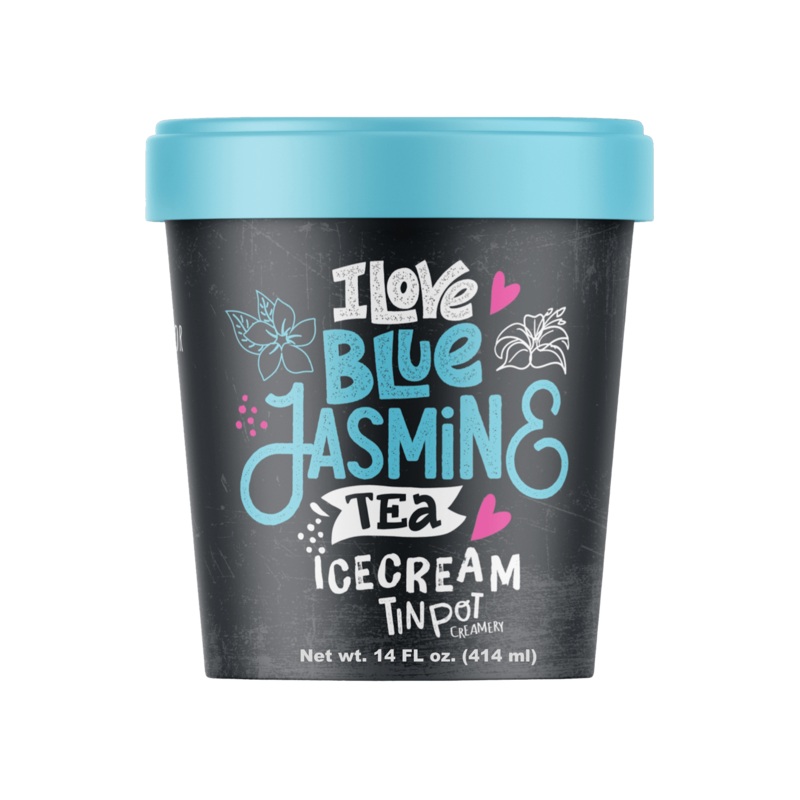 TIN POT CREAMERY Jasmine Blue Tea Ice Cream