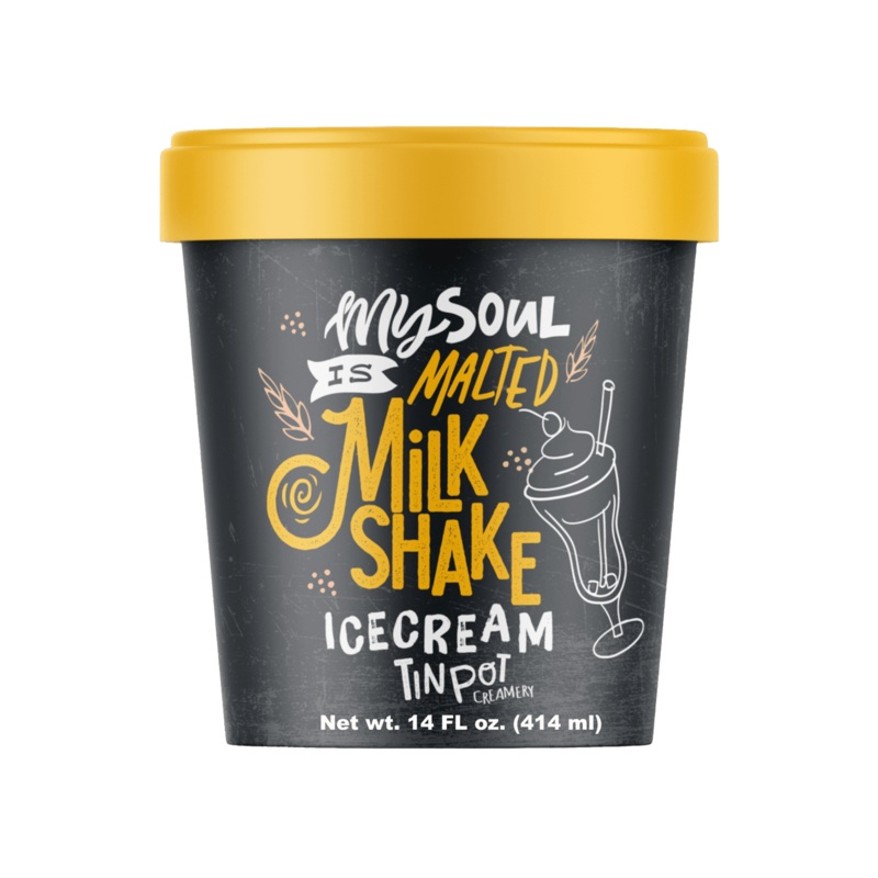 TIN POT CREAMERY Malted Milshake Ice Cream