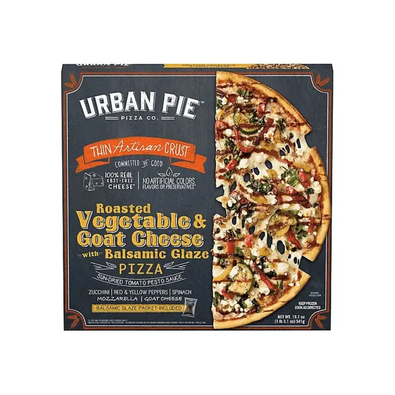 URBAN PIE Roasted Vegetable & Goat Cheese w/ Balsamic Glaze Thin Crust Pizza