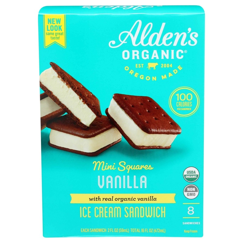 ALDEN'S Organic Ice Cream Sandwiches Petite 8pk