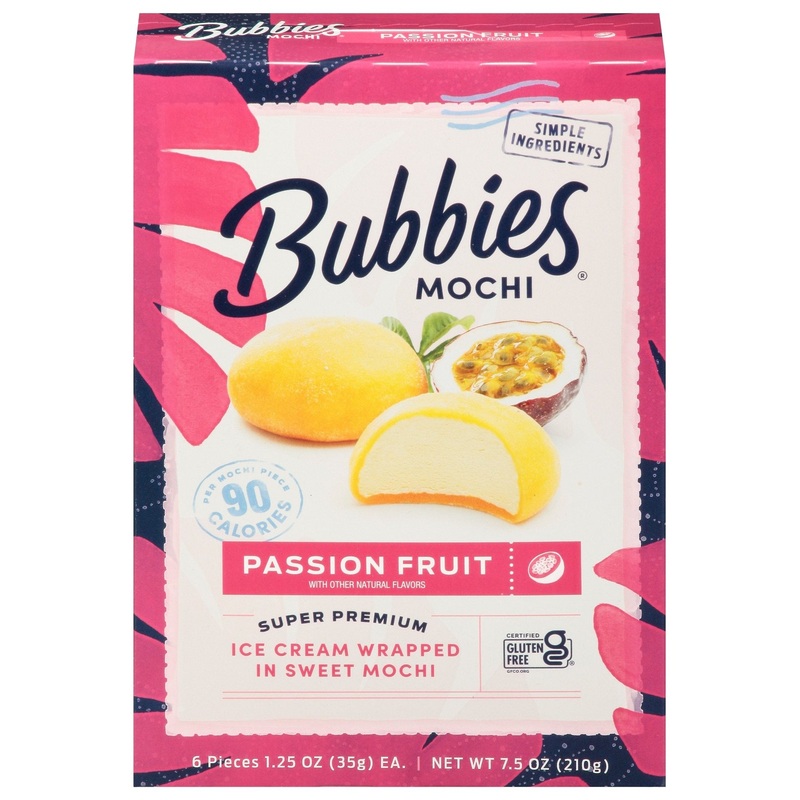BUBBIES Passion Fruit Mochi Ice Cream
