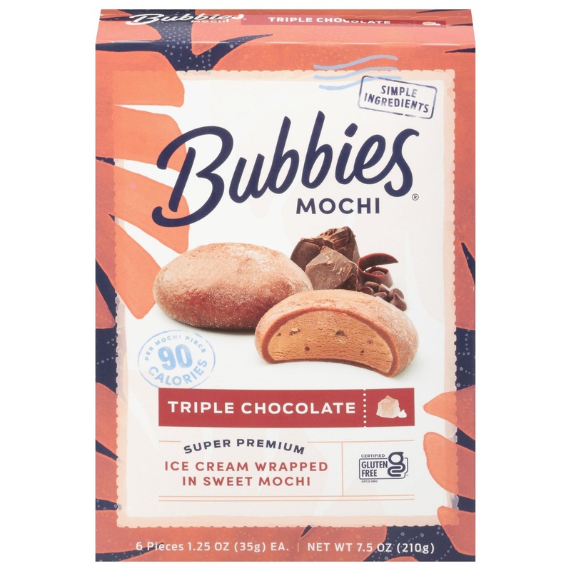 BUBBIES Triple Chocolate Mochi Ice Cream