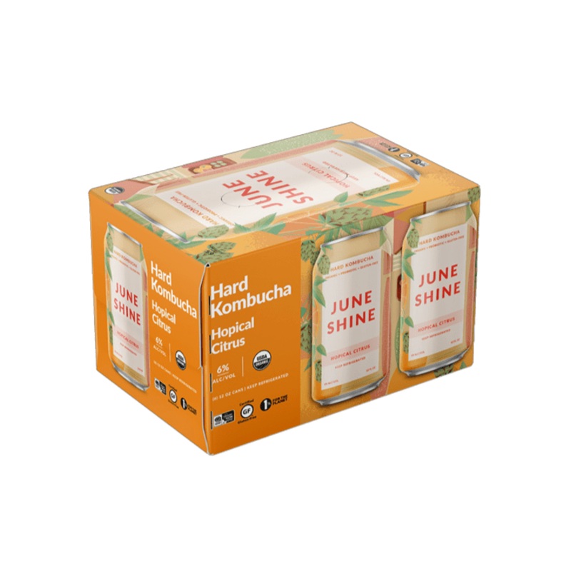 JUNESHINE Hard Kombucha Hop Citrus 6pk