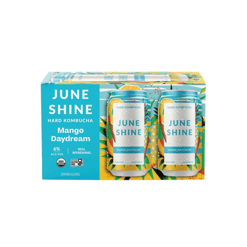 JUNESHINE Hard Kombucha Mango Daydream 6pk