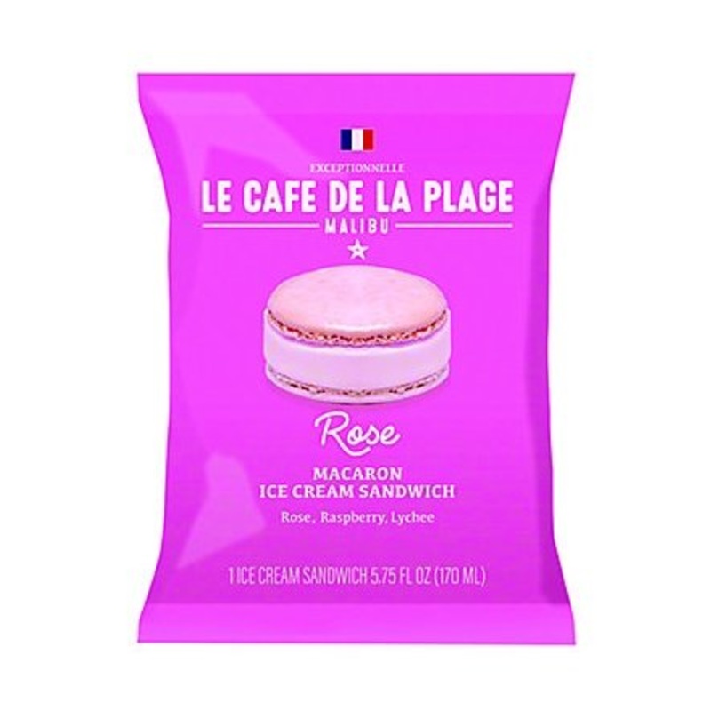 LE CAFE DE LA PLAGE Rose Macaron Ice Cream Sandwich