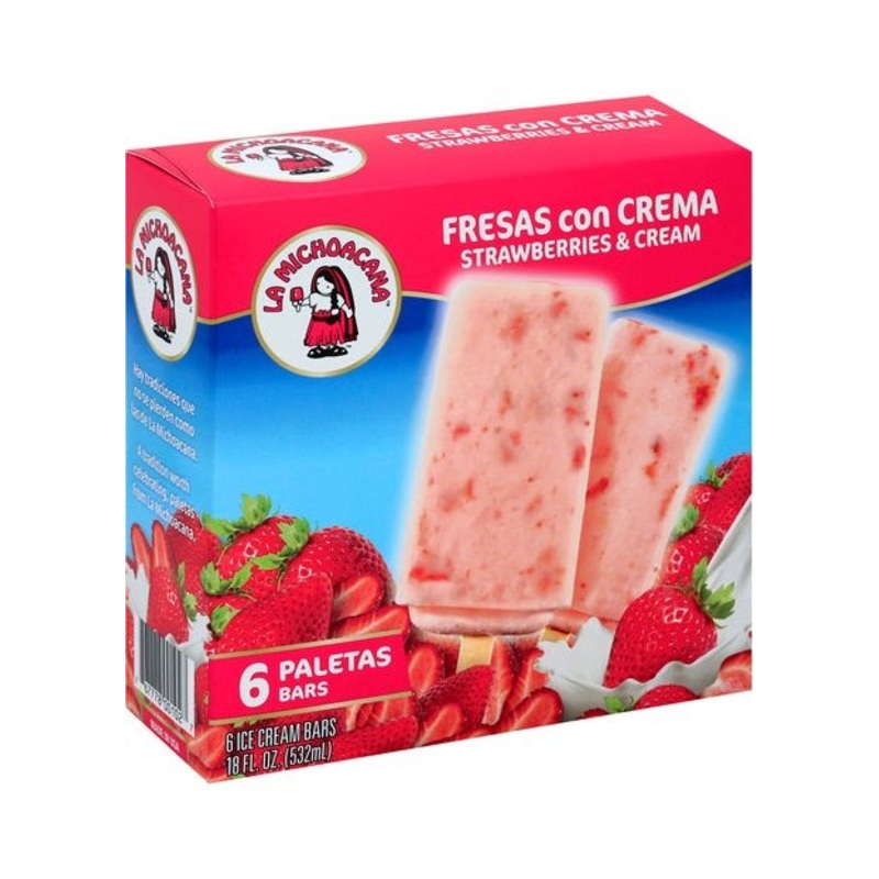 PALETERIA LA MICHOACANA Strawberry Cream Ice Cream Bars