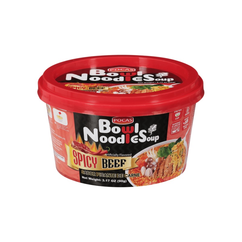 POCAS Spicy Beef Bowl Noodle Soup