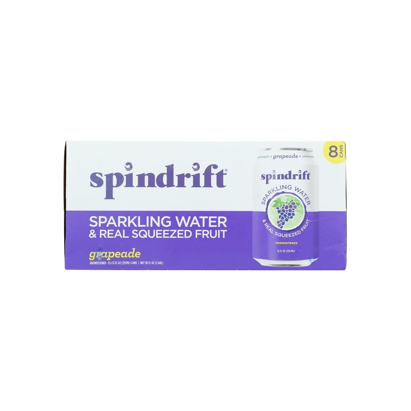 SPINDRIFT Grapeade Sparkling Water 8 Pack