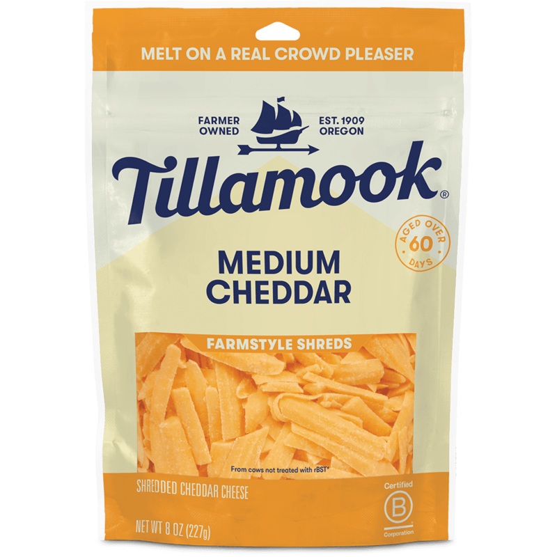 TILLAMOOK Medium Cheddar Farmstyle Shredded Cheese