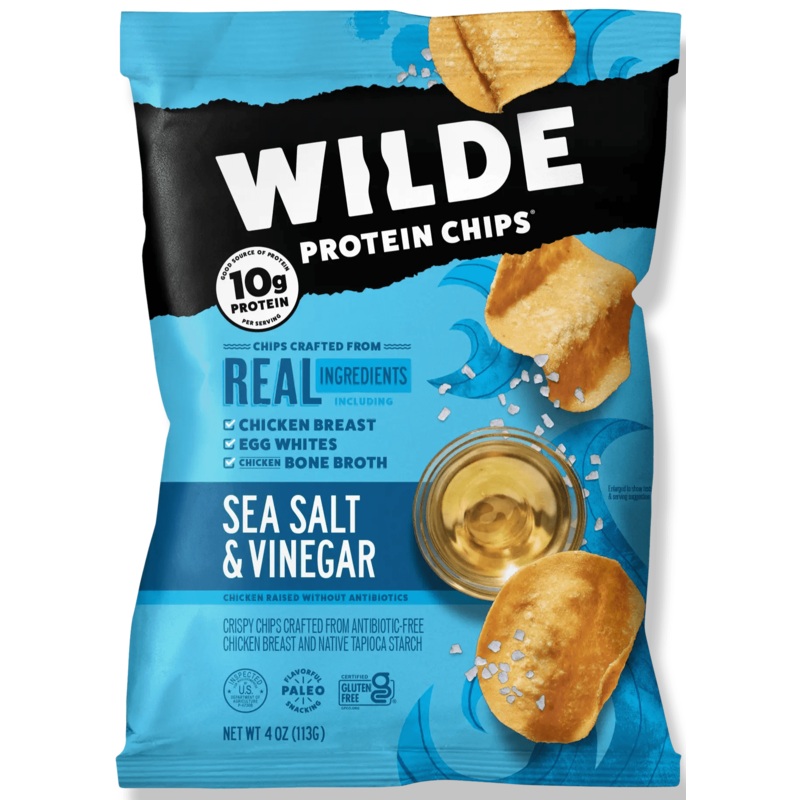 WILDE SNACKS Sea Salt & Vinegar Protein Chips