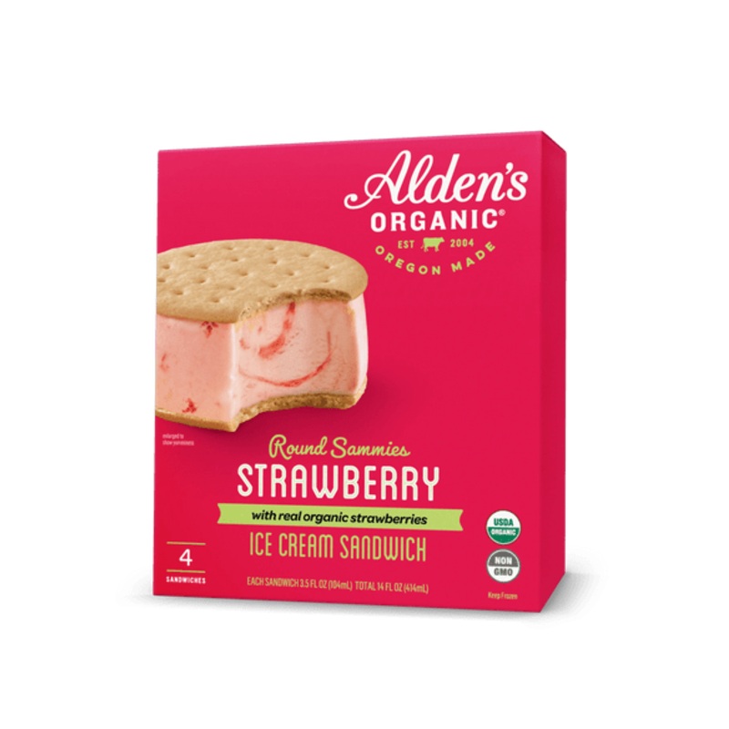 ALDEN'S Organic Strawberry Ice Cream Sandwiches