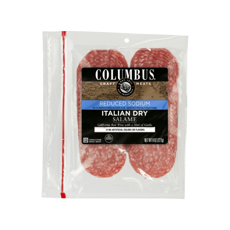 COLUMBUS Italian Dry Salame Pillow Pack Reduced Sodium