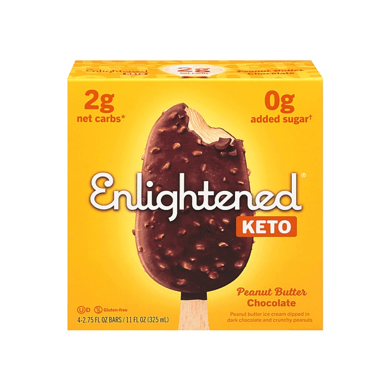 ENLIGHTENED Peanut Butter Chocolate Chip Ice Cream Bars