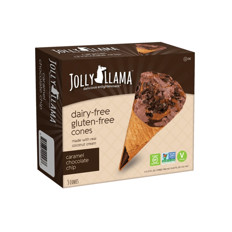 JOLLY LLAMA Non-Dairy Chocolate Ice Cream Cones