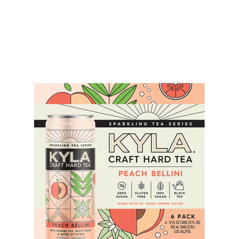 KYLA Peach Bellini Hard Tea 6 Pack