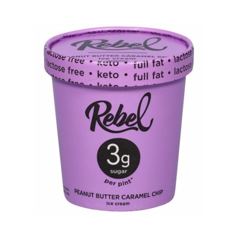 REBEL Peanut Butter Caramel Chip Ice Cream