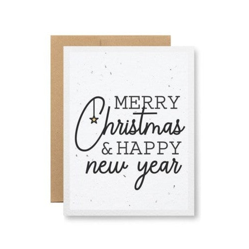 SEEDY CARDS Merry Christmas & Happy New Year To You Card With Envelope