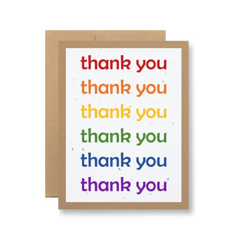 SEEDY CARDS Rainbow Thank You Card