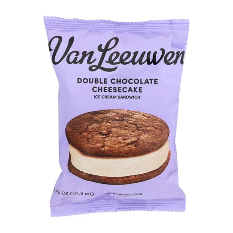 VANLEEUWEN Vegan Double Chocolate Vanilla Ice Cream Sandwich