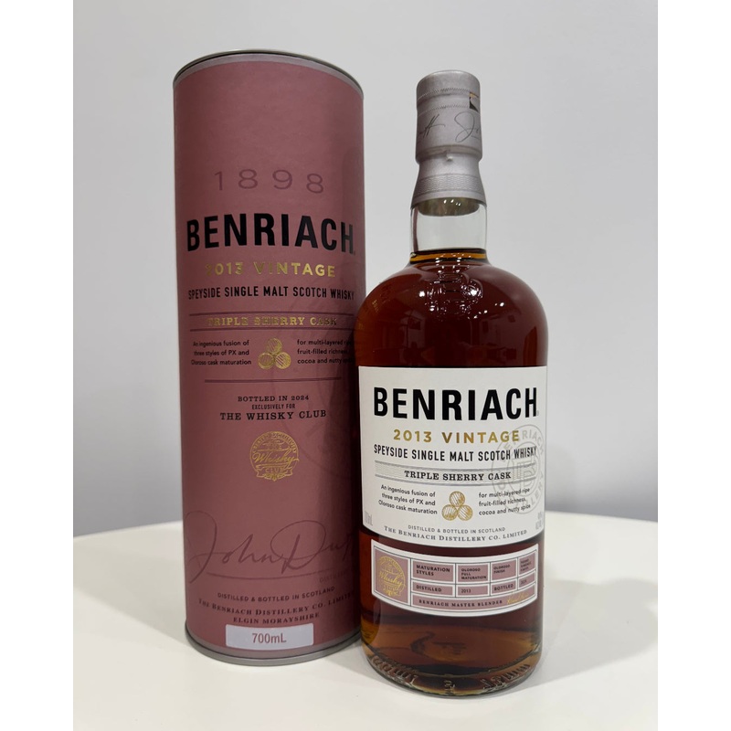 2013 The BenRiach Triple Sherry Cask Speyside Single Malt Scotch Whisky 700ml