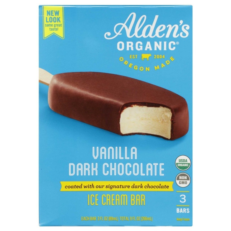 ALDEN'S Organic Ice Cream Vanilla Bar 3pk
