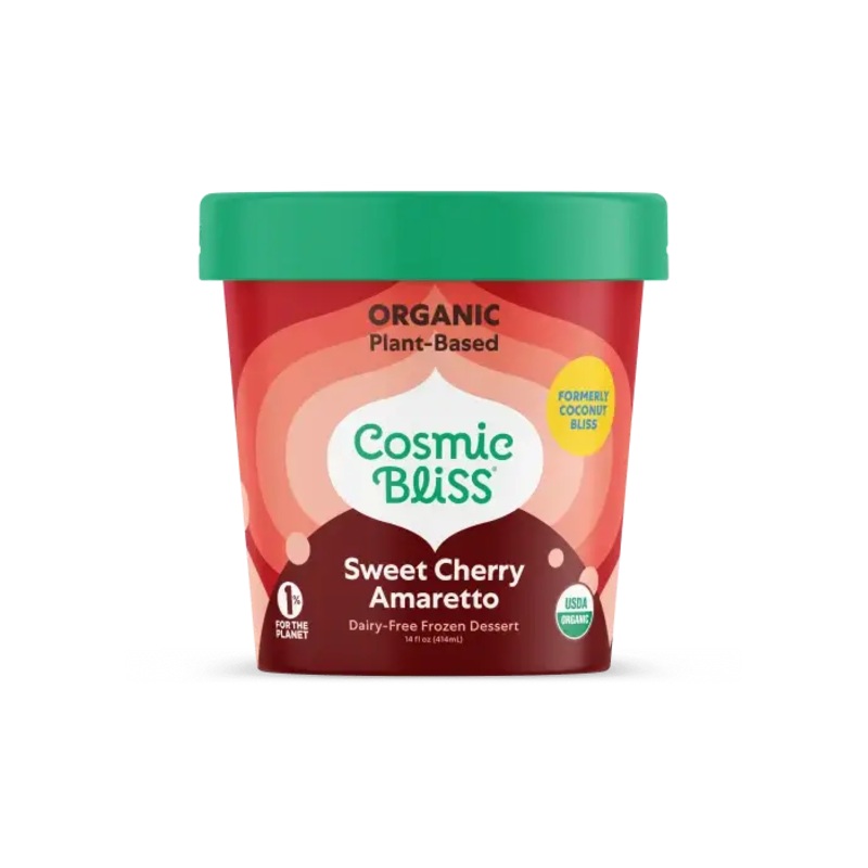 COSMIC BLISS Sweet Cherry Amaretto Ice Cream