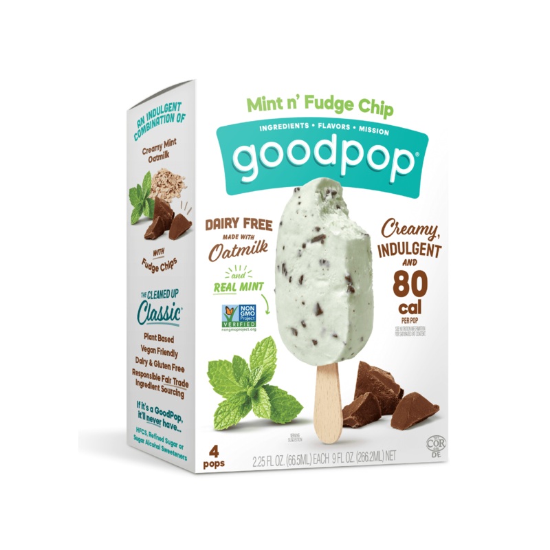 GOODPOPS Mint n' Fudge Chip Bars 4pk