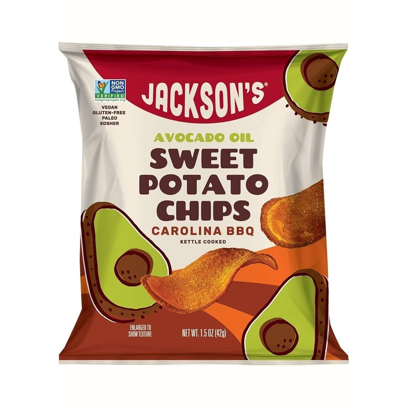 JACKSON'S CHIPS Carolina Barbecue Sweet Potato Chips With Avocado Oil