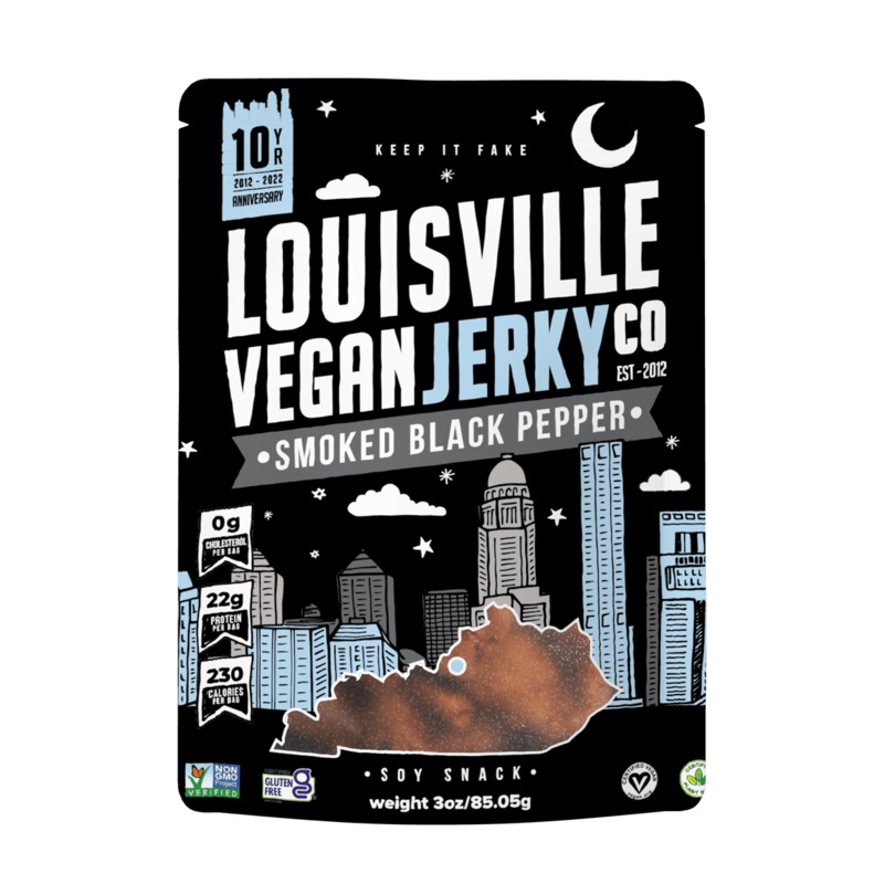 LOUISVILLE VEGAN JERKY Smoked Black Pepper