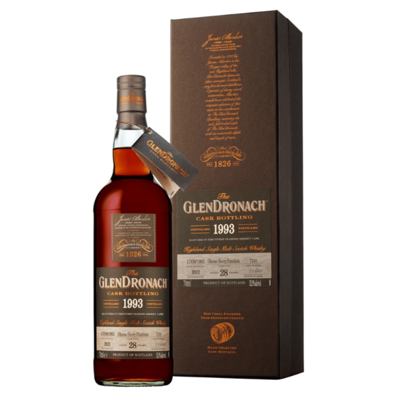 GlenDronach 1993 28 Year Old Oloroso Sherry Puncheon Single Cask 700ml