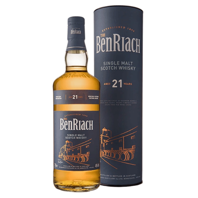 The BenRiach Four Cask Maturation 21 Year Old Single Malt Scotch Whisky 700ml