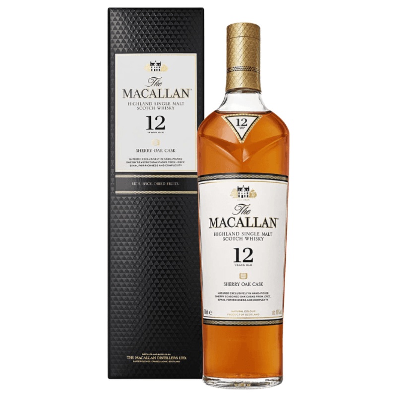 The Macallan 12 Year Old Sherry Oak Cask Single Malt Scotch Whisky 700ml