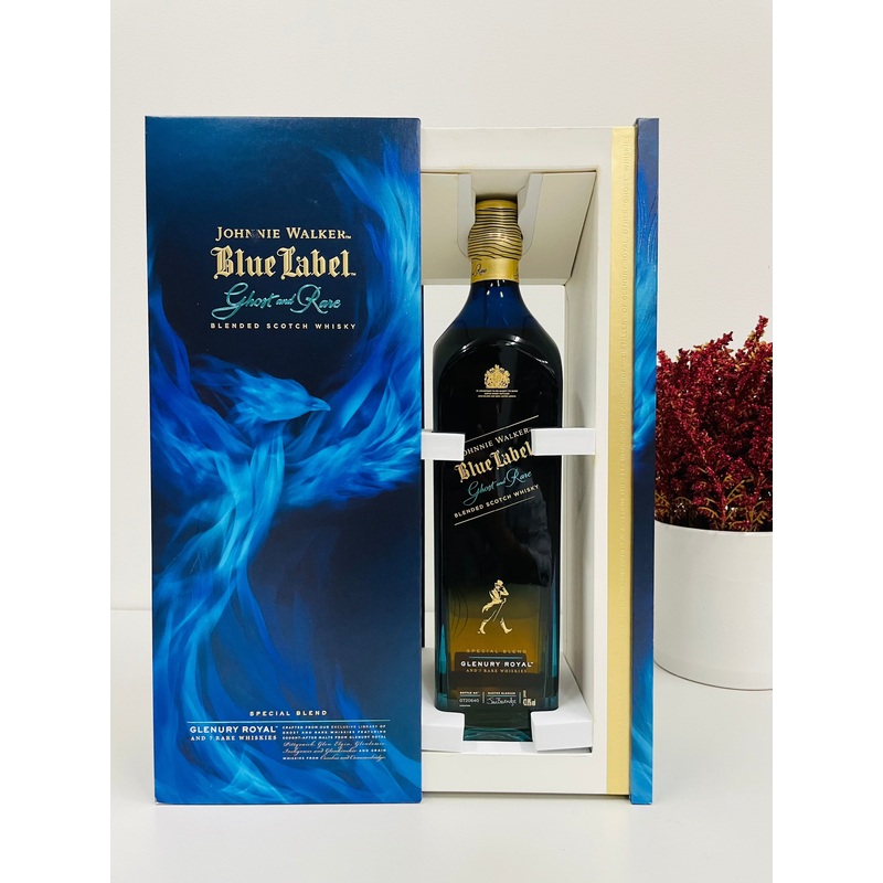 Johnnie Walker Blue Label Ghost and Rare Glenury Royal Scotch Whisky 1L