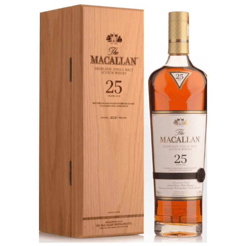 The Macallan 25 Year Old Sherry Oak Highland Single Malt Scotch Whisky (2021 Release) 700ml