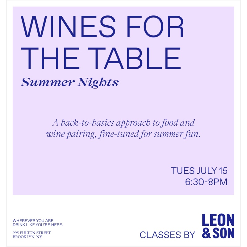 Wines for the Table: Summer Nights