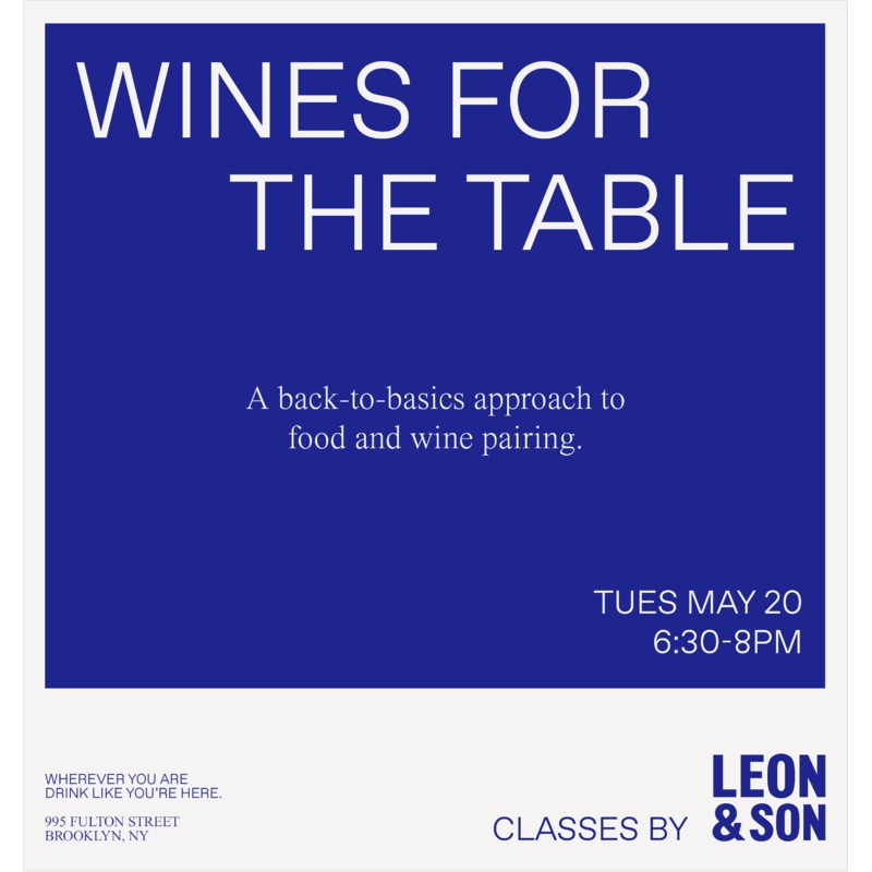 Wines for the Table, May 20